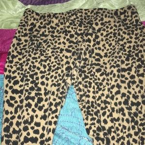 Leopard Print Leggings (Large) Material Girl